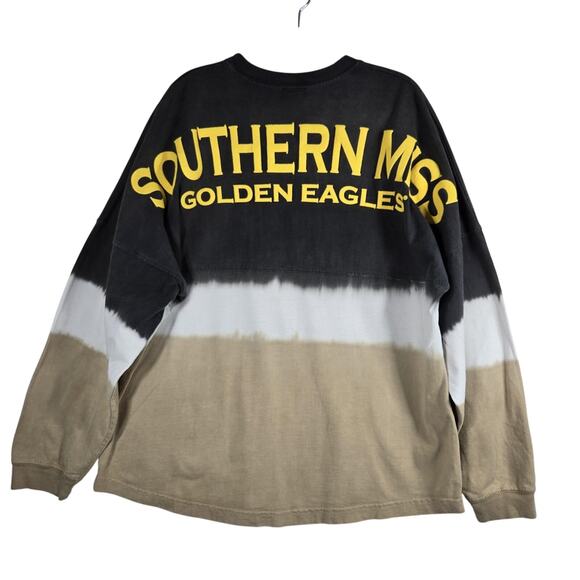 Spirit Jersey Southern Miss Golden Eagles L Tie Dye Long Sleeve Oversized Top - Picture 7 of 11